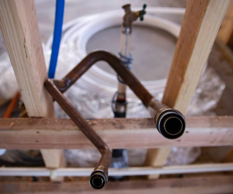 Uninstalled plumbing pipes are seen at Lennar at Heritage at Stonebridg, the newest 55+ active ...