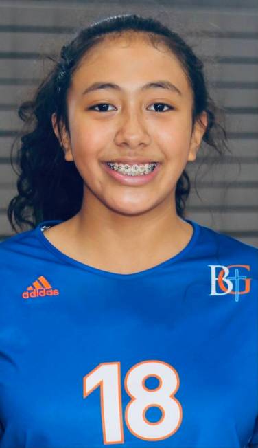 Bishop Gorman's Leilia Toailoa is a member of the Nevada Preps All-Southern Nevada girls volley ...