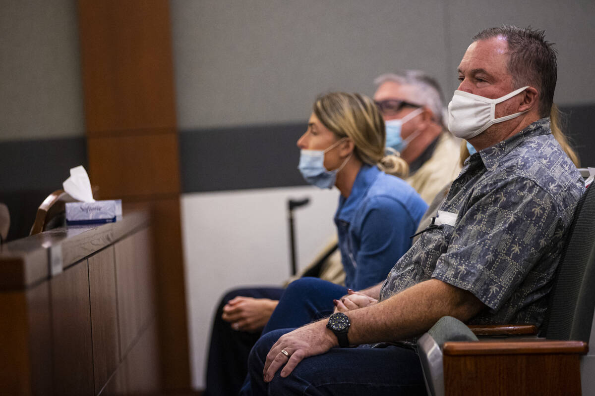 Martin Slatsky, father of 25-year-old Tiffany Slatsky, sits with family as District Judge Crist ...