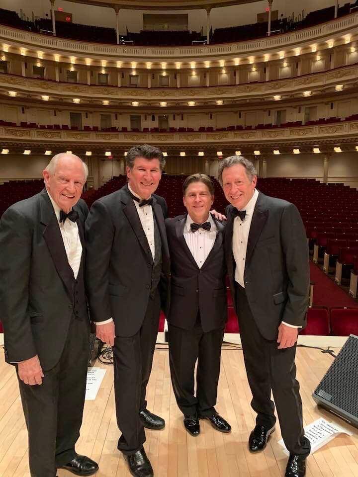 Bob Chmel, Bob Sachs, Danny Falcone and Joey Singer are shown at Carnegie Hall in New York prio ...