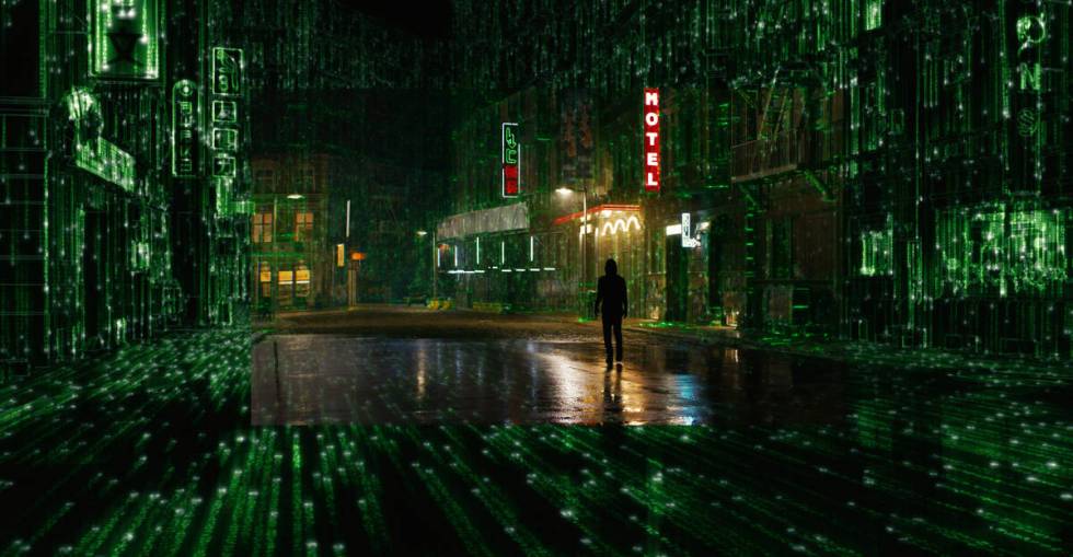 Keanu Reaves as Neo/Thomas Anderson in “The Matrix Resurrections.” (Warner Bros. Pictures)