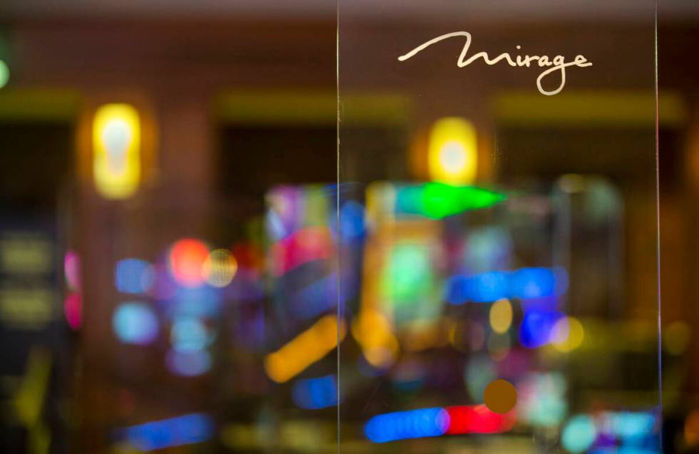 Plexiglass is installed throughout many areas as the Mirage reopens following a COVID-19 shutdo ...