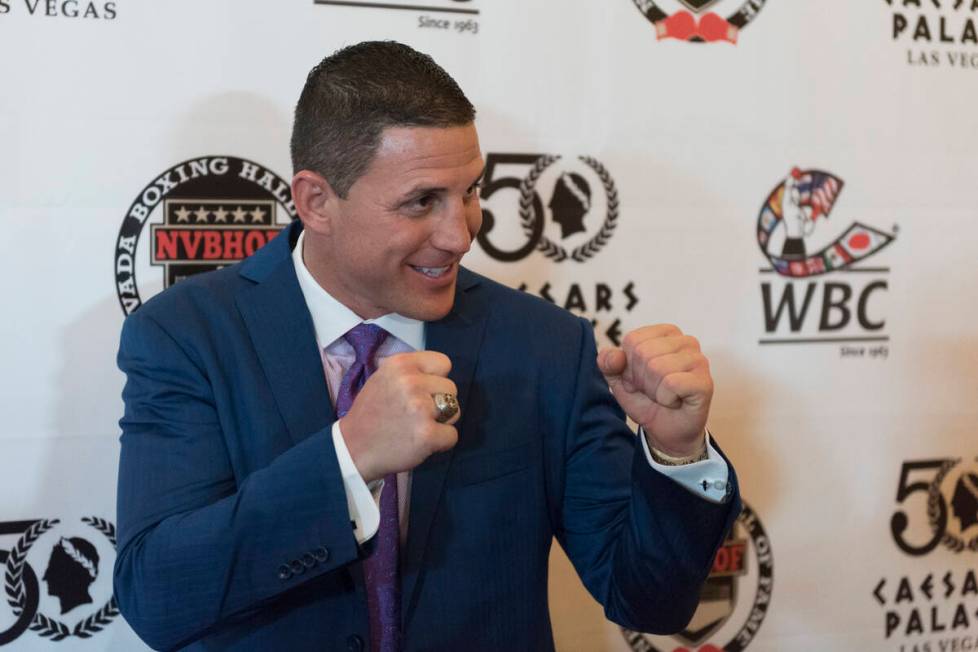 Joey Gilbert poses on the red carpet before the Nevada Boxing Hall of Fame induction ceremony a ...