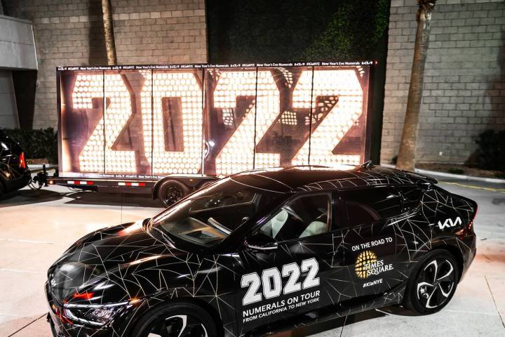 Towbin Kia hosted Kia America’s 2022 New Year's Eve Numerals tour as the digits made the cros ...