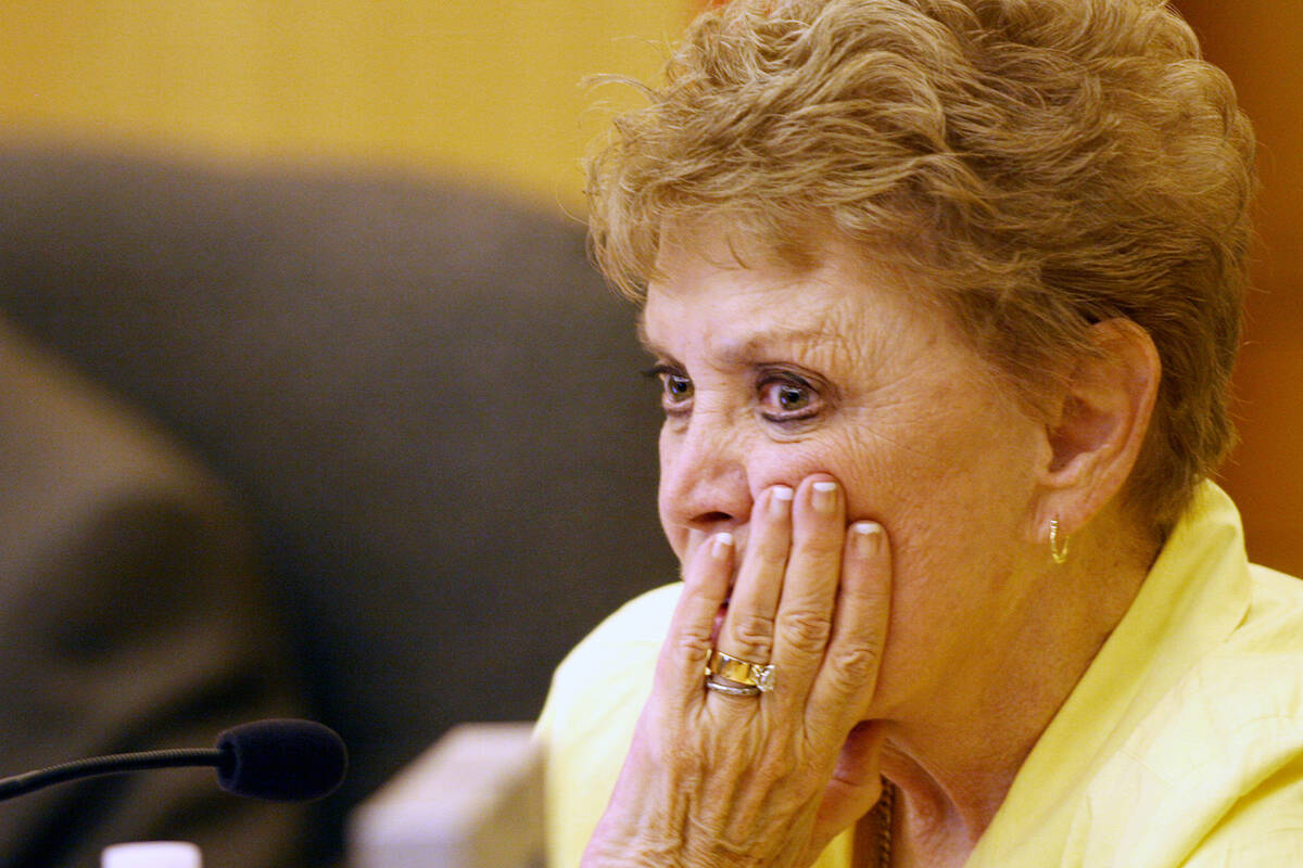 Clark County Commissioner Myrna Williams, shown here on Aug. 16, 2006, died in December. (Las V ...