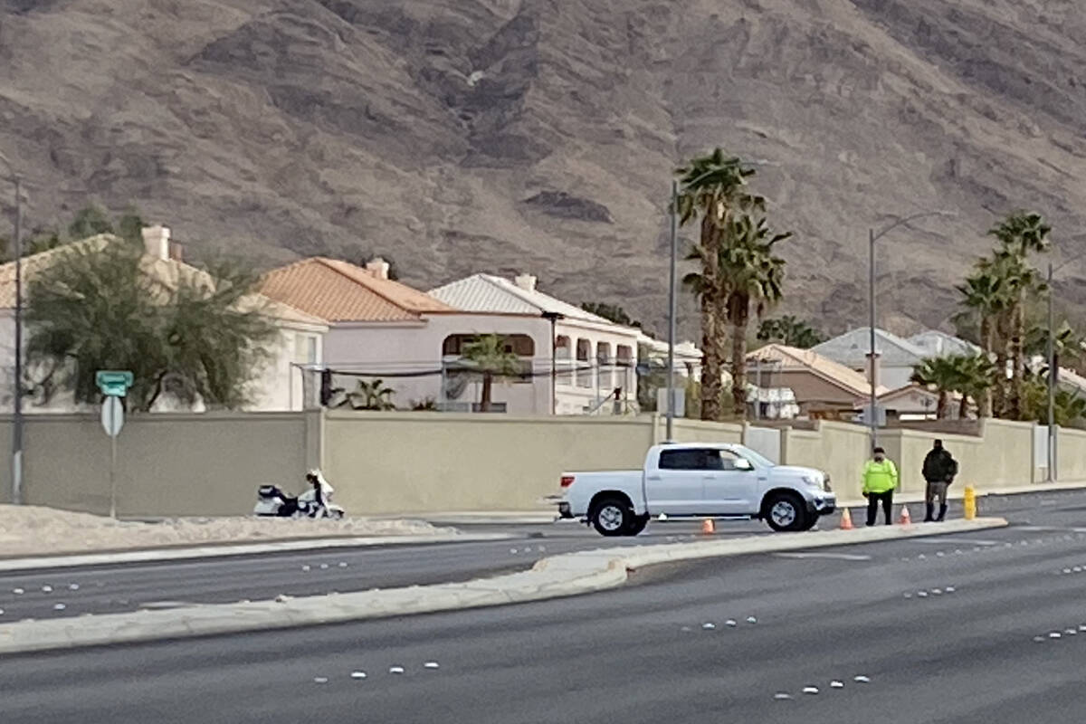 Las Vegas police were investigating a fatal hit-and-run crash involving a pedestrian on East Ch ...
