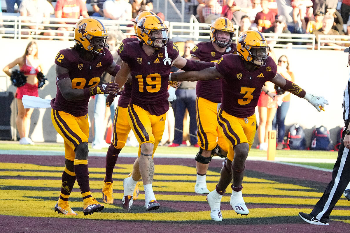 Arizona State wide receiver Ricky Pearsall (19) in the second half during an NCAA college footb ...