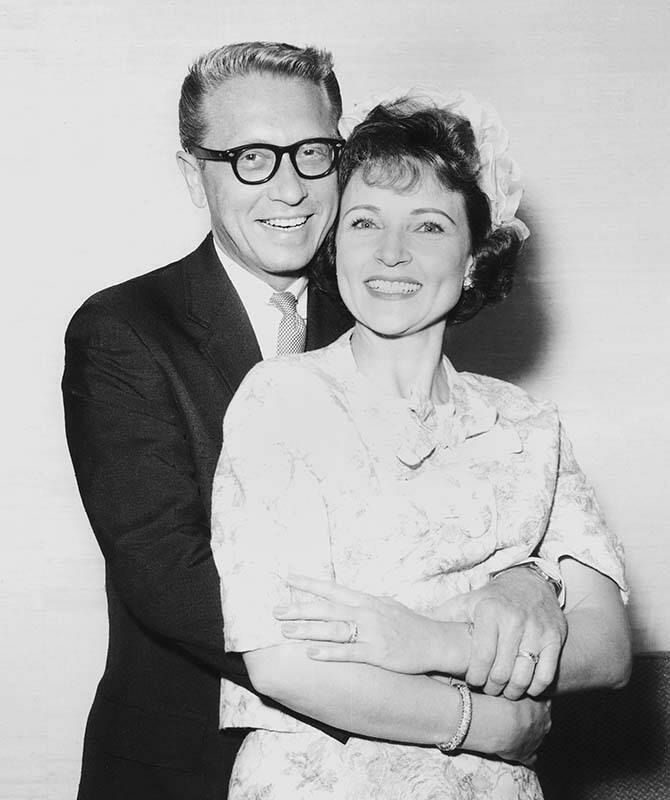 Betty White and Allen Ludden on their wedding day at the Sands hotel-casino in Las Vegas on Jun ...