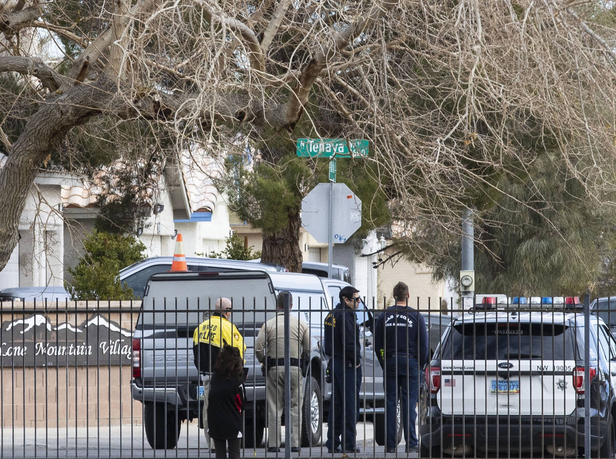 The Las Vegas Metropolitan SWAT unit responded to a domestic dispute at a home in the 7000 bloc ...