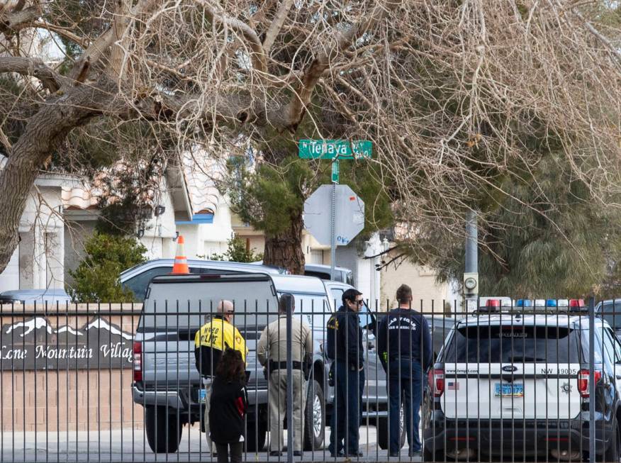 The Las Vegas Metropolitan SWAT unit responded to a domestic dispute at a home in the 7000 bloc ...