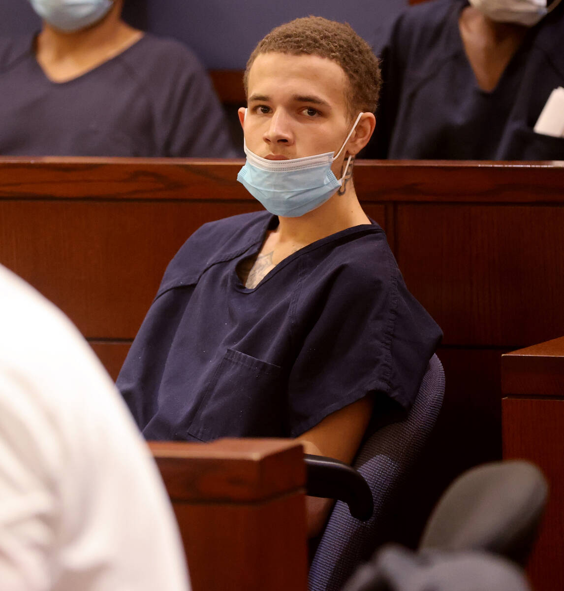 Jordan Ruby, 18, appears in court at the Regional Justice Center in downtown Las Vegas Tuesday, ...