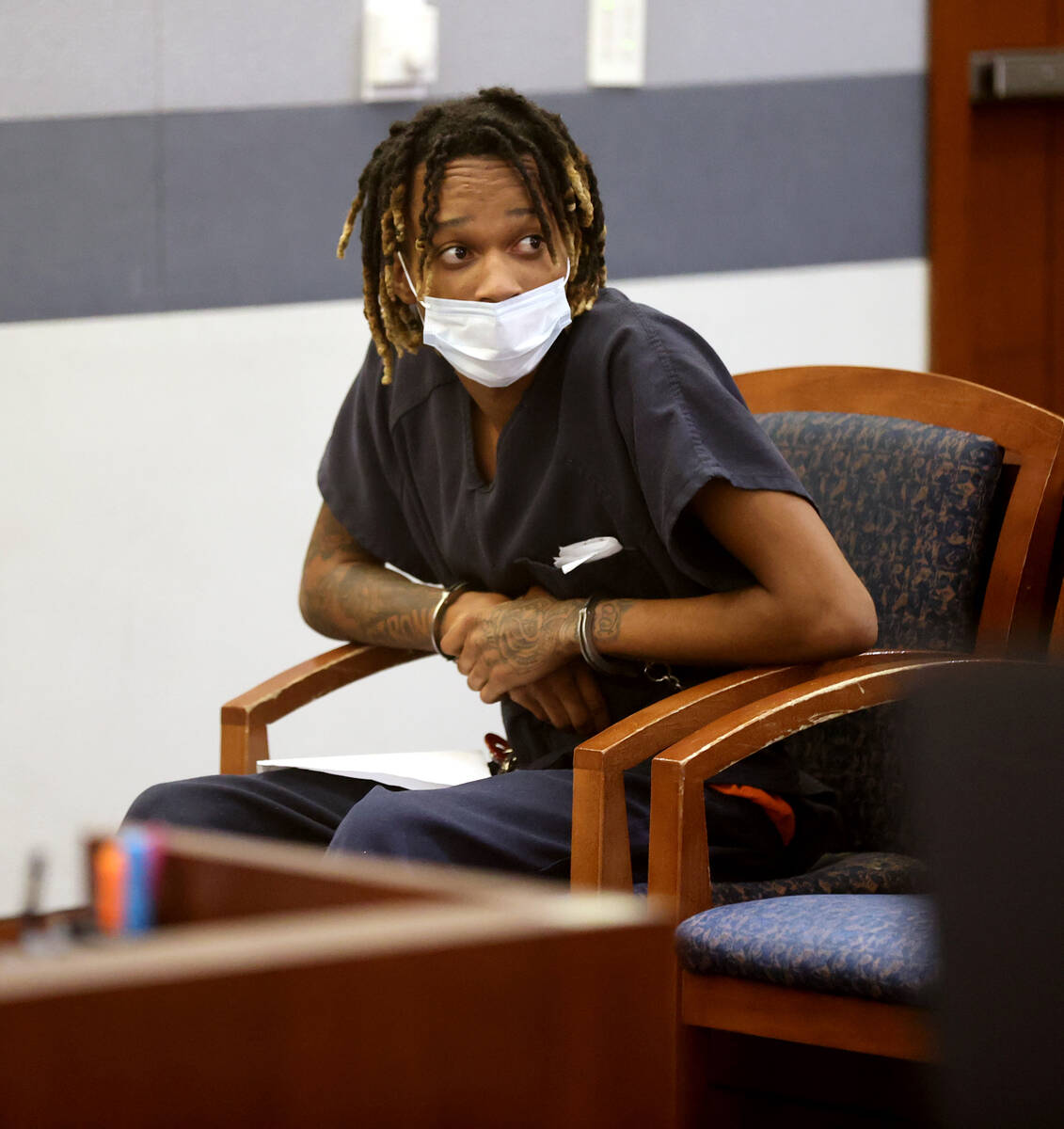 Jesani Carter, 20, appears in court at the Regional Justice Center in downtown Las Vegas Tuesda ...