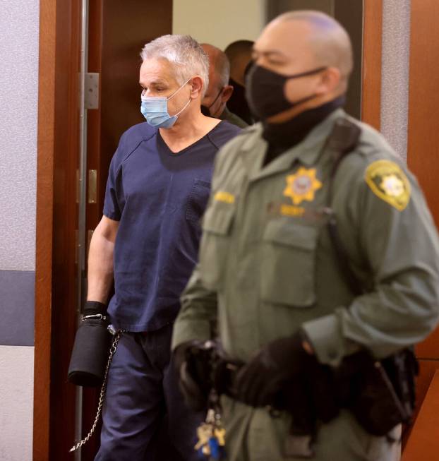 Eric Holland appears in court during a bail hearing at the Regional Justice Center in downtown ...