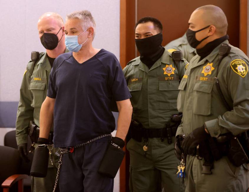 Eric Holland appears in court during a bail hearing at the Regional Justice Center in downtown ...