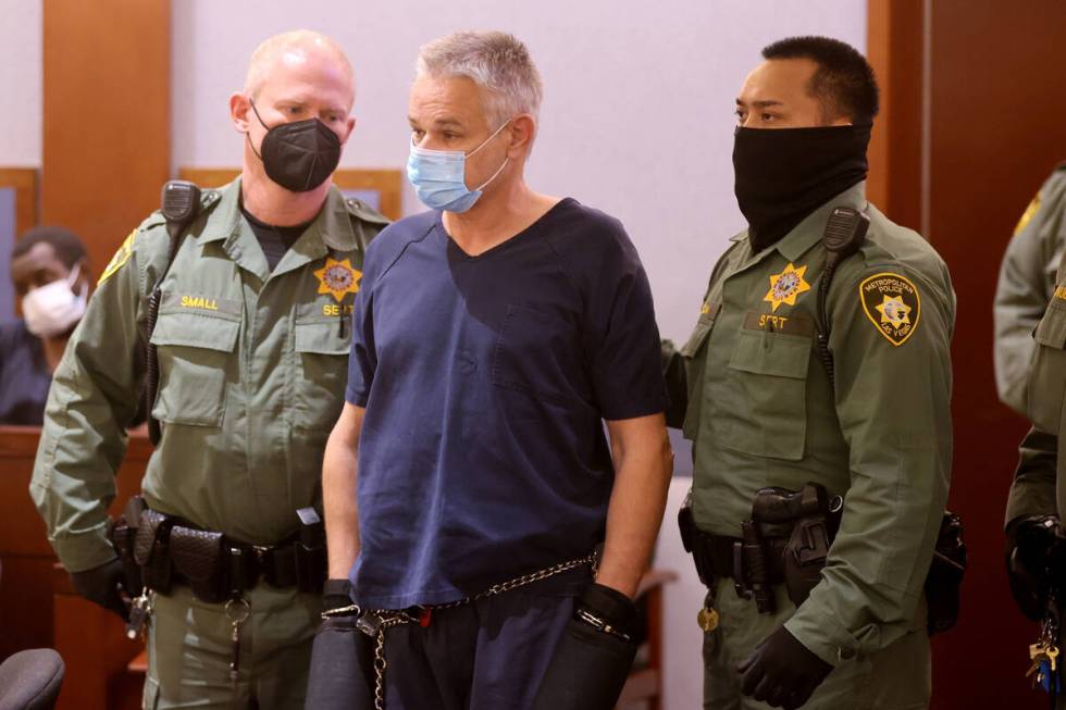 Eric Holland appears in court during a bail hearing at the Regional Justice Center in downtown ...