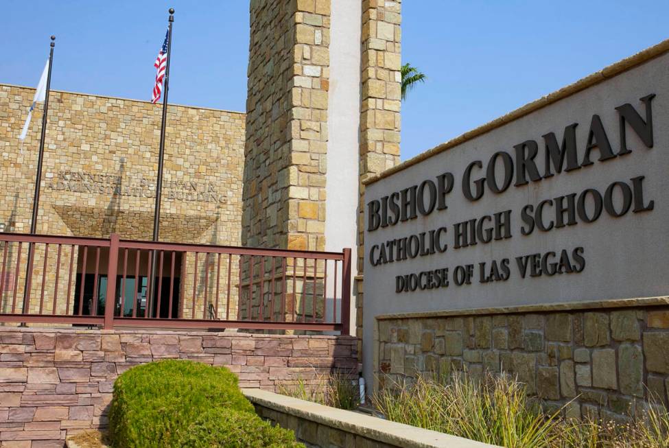 Bishop Gorman Catholic High School. (Bizuayehu Tesfaye/Las Vegas Review-Journal) @bizutesfaye