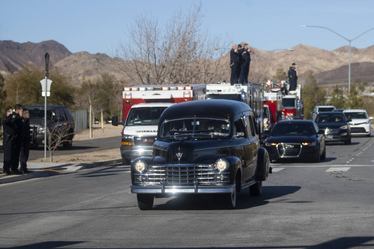 The procession to a funeral service for Metropolitan Police Department officer Briar Huff is se ...