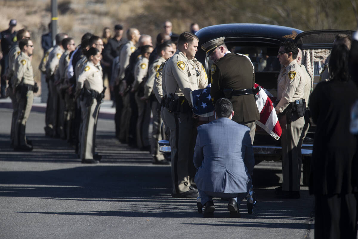People attend a funeral service for Metropolitan Police Department officer Briar Huff, at the B ...