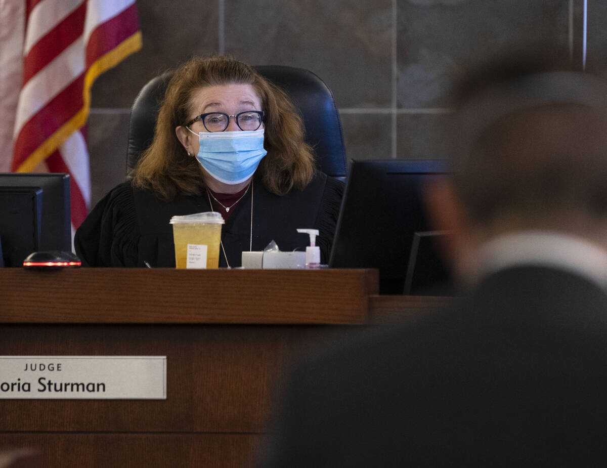 Judge Gloria Sturman listens to Richard Schonfeld, representing, Mimi Pham and her boyfriend, a ...