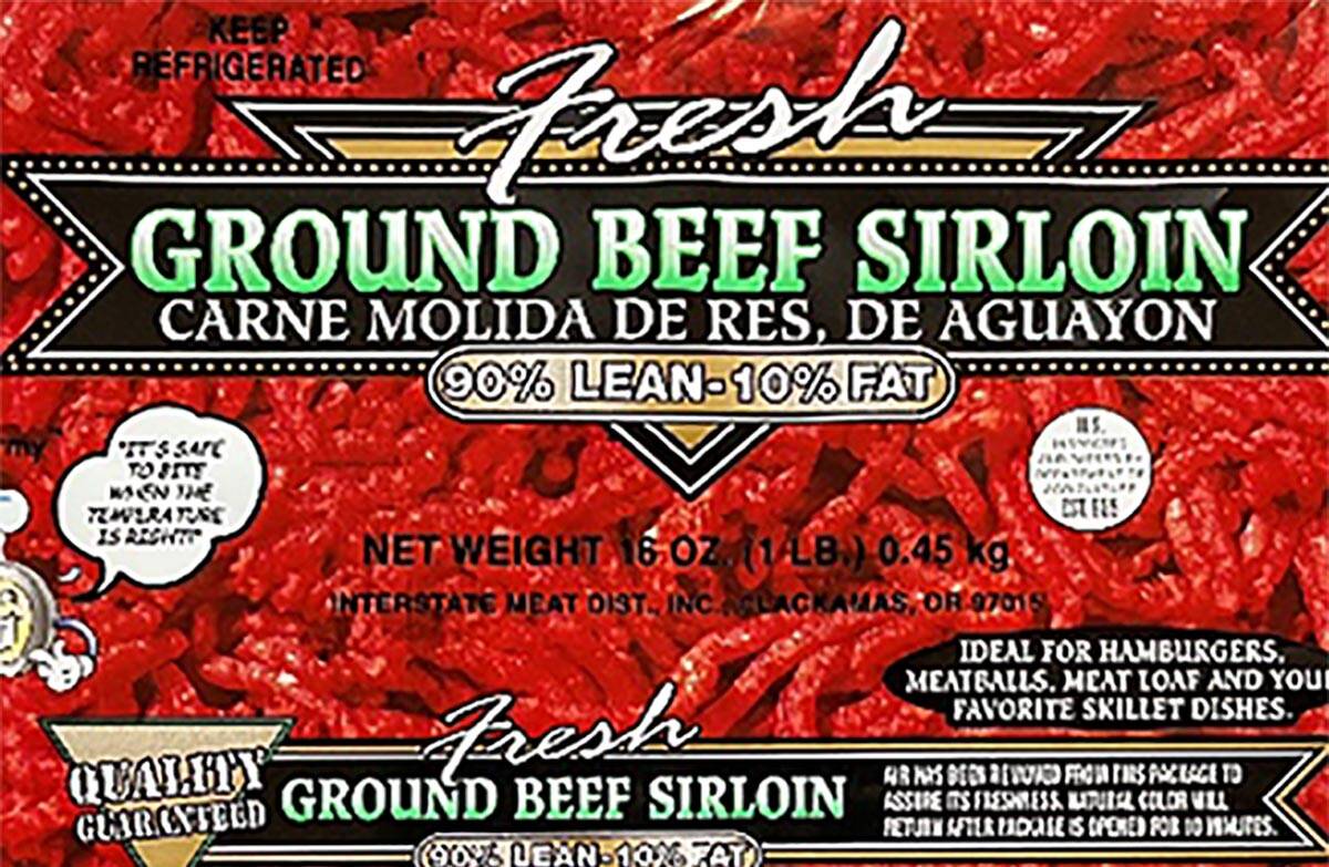 The exterior of a Walmart package of ground beef that might contain E. Coli bacteria. Other st ...