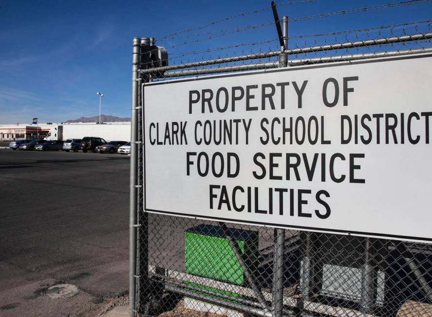 The Clark County School District food service facilities is seen on Monday, Jan. 10, 2022, in L ...