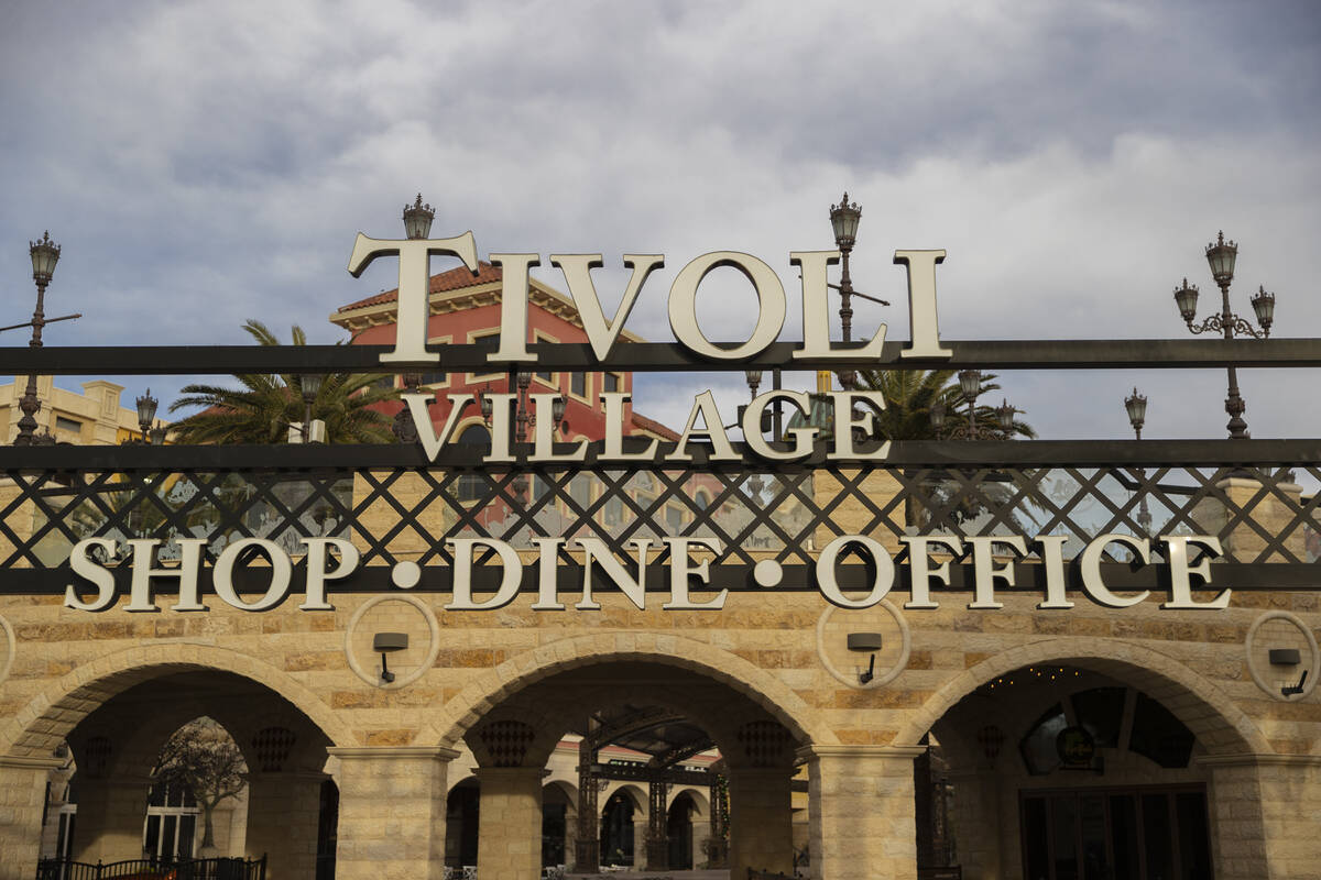 Tivoli Village on Monday, Jan. 10, 2022, in Las Vegas. (Benjamin Hager/Las Vegas Review-Journal ...