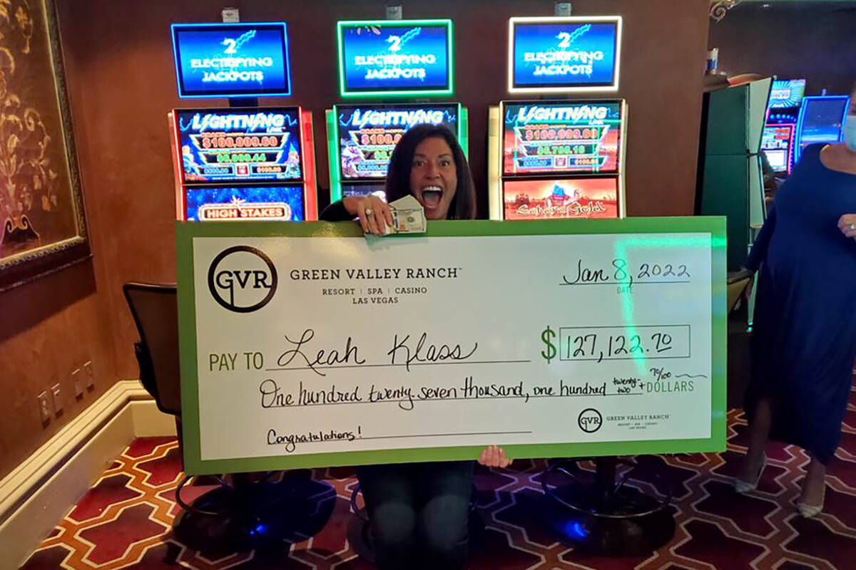 Leah Klass hit a $127,122.70 jackpot on Lightning Link at Green Valley Ranch. (Station Casinos)