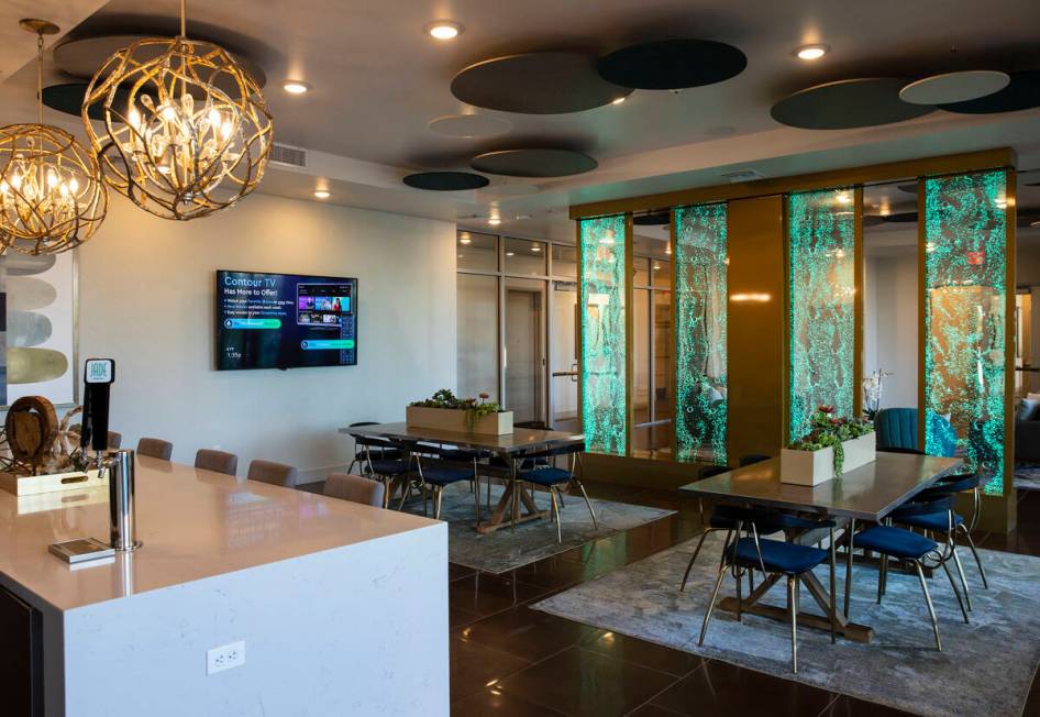 The clubroom at Jade, a luxury apartment complex that recently sold, is shown on Wednesday, Jan ...