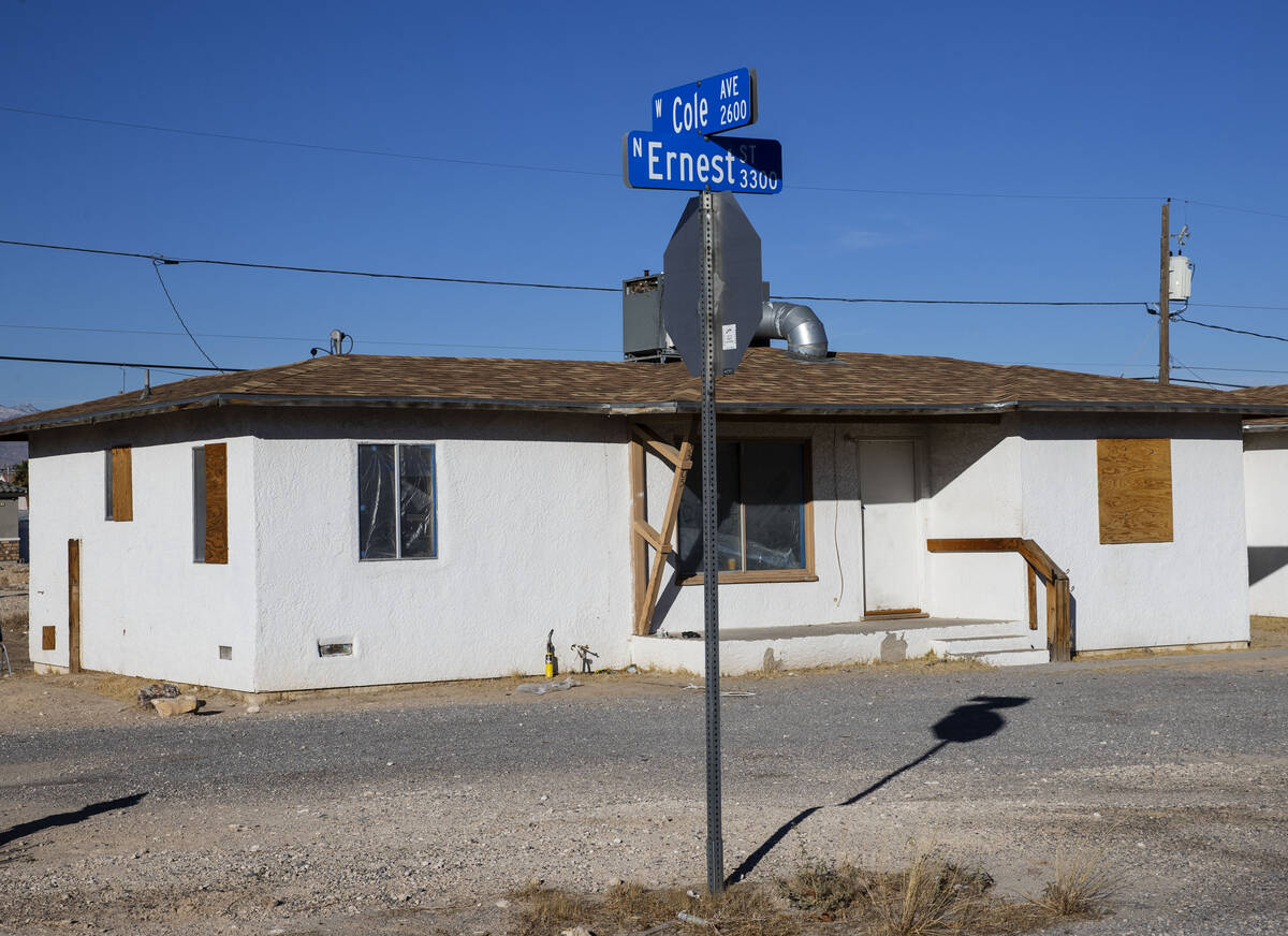 A small house at 3305 Ernest St., is shown on Friday, Jan. 7, 2022, in North Las Vegas. Accordi ...