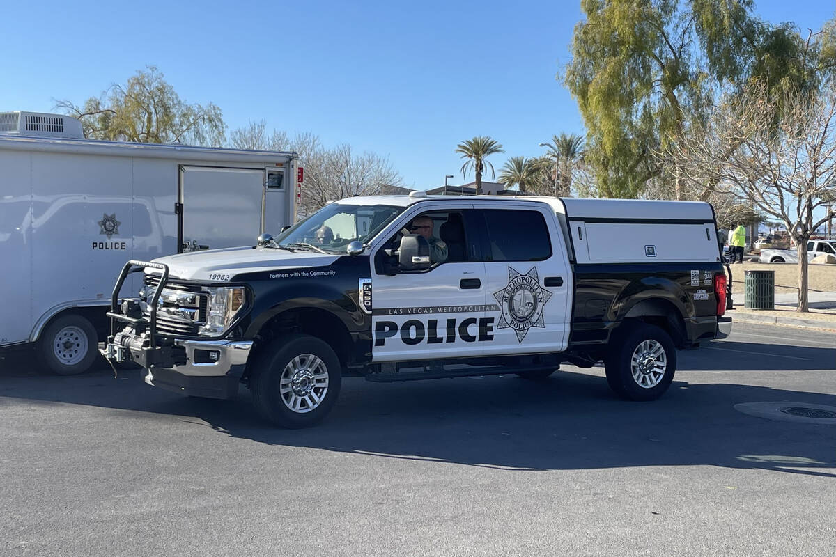 North Las Vegas police detectives called on a dive team to assist in a search for “evidence f ...