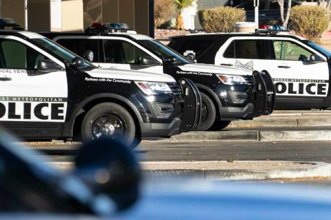Las Vegas Police. (Bizuayehu Tesfaye/Las Vegas Review-Journal) @bizutesfaye