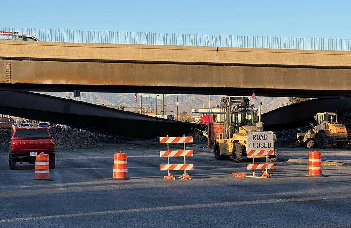There was one apparent minor injury when a portion of a U.S. 95 bridge over North Eastern Avenu ...