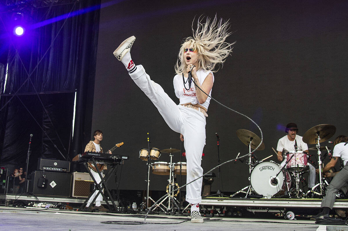 Hayley Williams of Paramore performs at the Bonnaroo Music and Arts Festival on Friday, June 8, ...