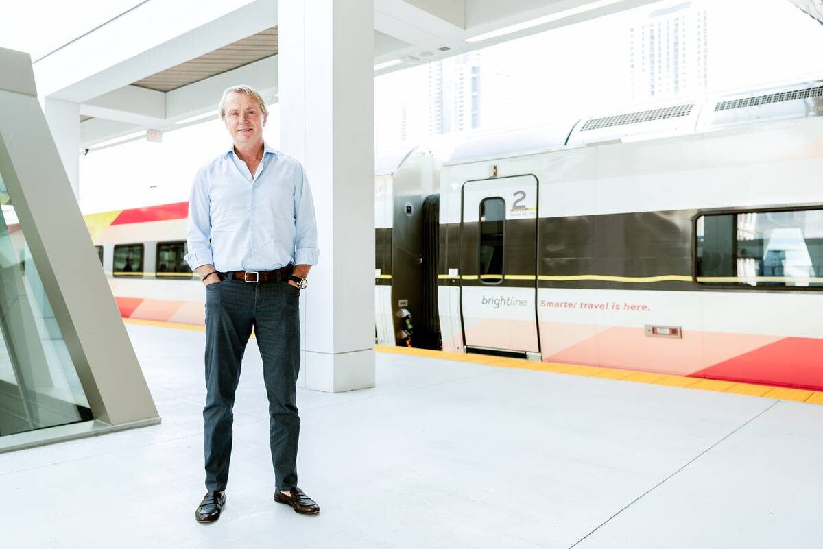 Wes Edens, co-founder of Fortress Investment Group, who owns Brightline, eager for construction ...