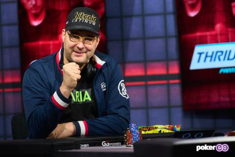 Phil Hellmuth during his victory over Tom Dwan on "High Stakes Duel" on Wednesday, Jan. 26, 202 ...