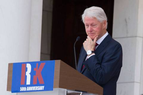 Former President Bill Clinton speaks during the Celebration of the Life of Robert F. Kennedy at ...