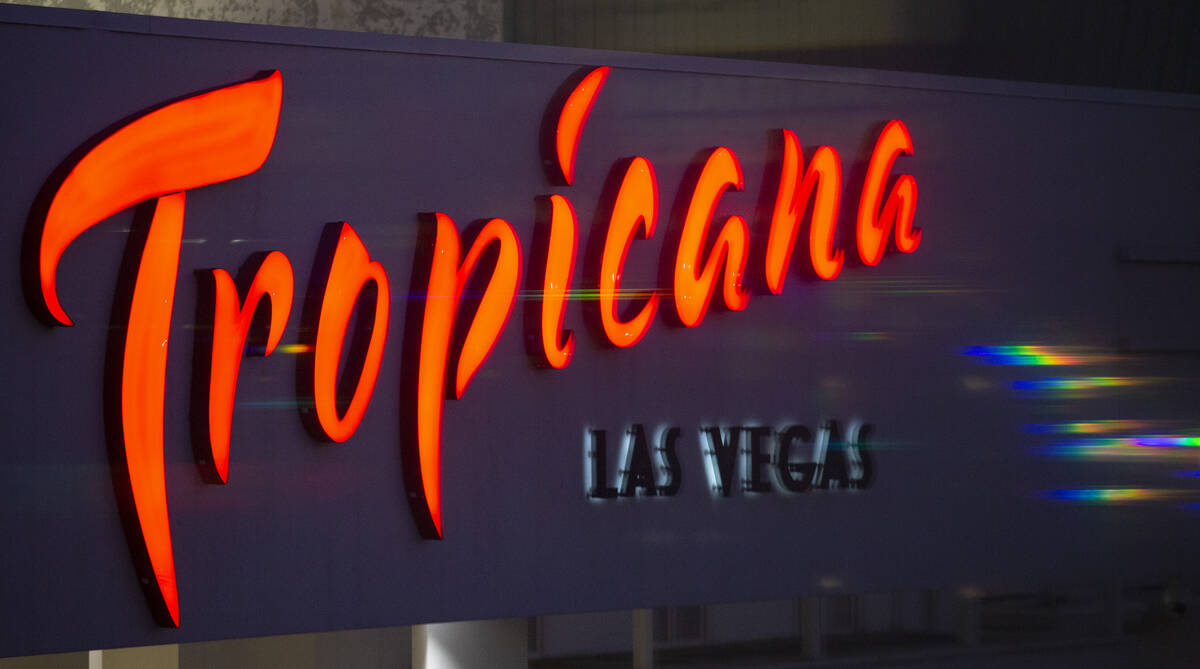 Tropicana Las Vegas on Wednesday, Jan. 26, 2022, in Las Vegas. (Ellen Schmidt/Las Vegas Review- ...