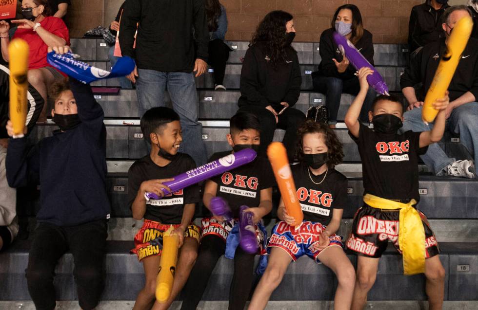 Fans cheer during an Athletes Unlimited women’s basketball game between Team Russell and ...