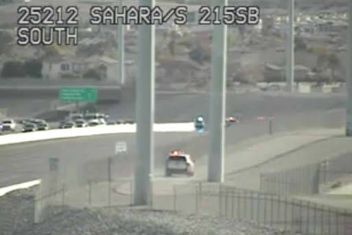 Las Vegas police stopped and arrested a wrong-way driver on the 215 Beltway near Sahara Avenue, ...