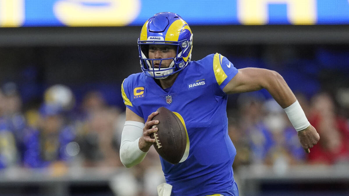 Los Angeles Rams' Matthew Stafford during the first half of the NFC Championship NFL football g ...