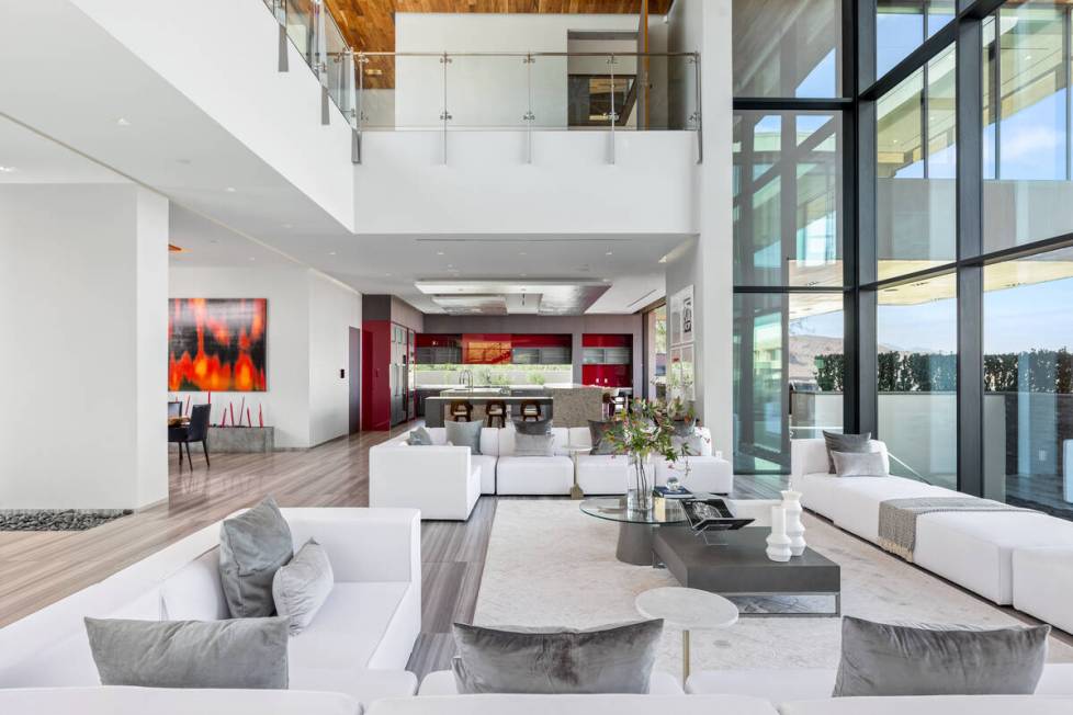 Kiss star Gene Simmons is trying to sell his Henderson mansion at 7 Talus Court, seen here, for ...