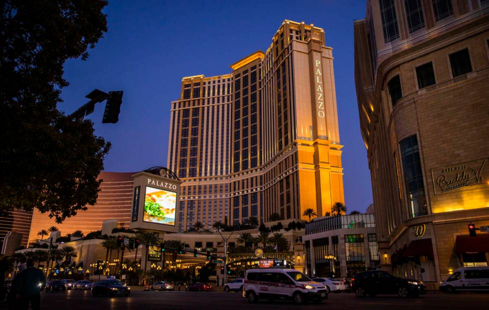 The Palazzo on Wednesday, Feb. 2, 2022, in Las Vegas. (Benjamin Hager/Las Vegas Review-Journal) ...