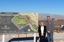 Shari Ferguson, director of Parks and Recreation for the city of Henderson, and Brian Kunec, ge ...