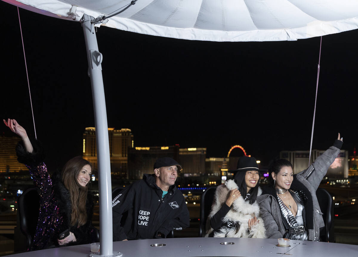 Guests enjoy the new ride Liftoff at AREA15 on Wednesday, Feb. 2, 2022, in Las Vegas. (Benjamin ...