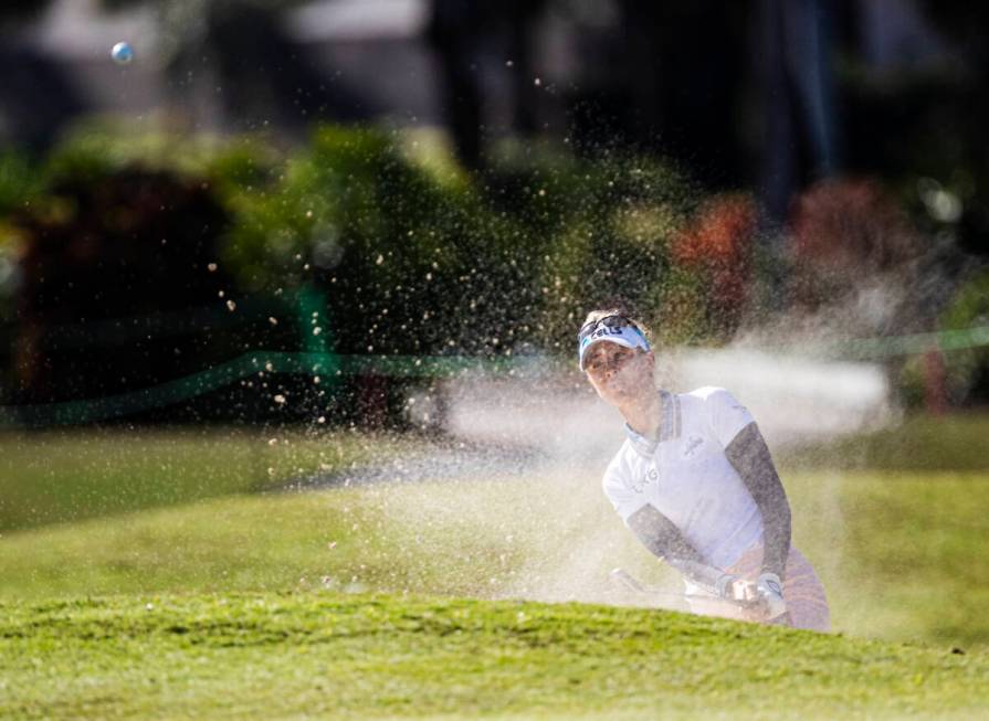 Nelly Korda plays during the second round of the LPGA Drive On Championship golf tournament at ...