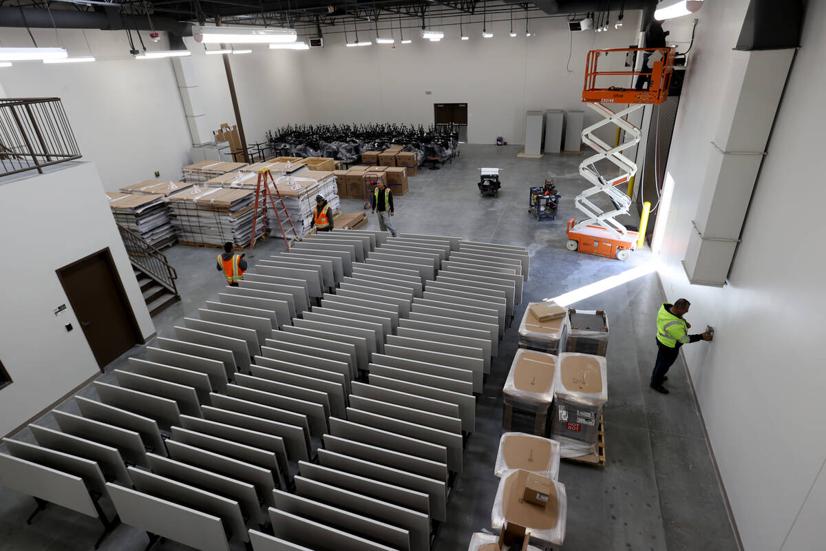 Desks and chairs are ready for instalation at the Reality Based Training Center, that will prep ...