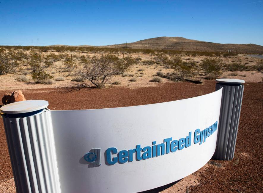 CertainTeed Manufacturing plant on Blue Diamond Road is seen next to a vacant land that recentl ...