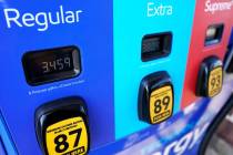 FILE - Gas price is seen at a Mobil gas station in Vernon Hills, Ill., Friday, June 11, 2021. ( ...