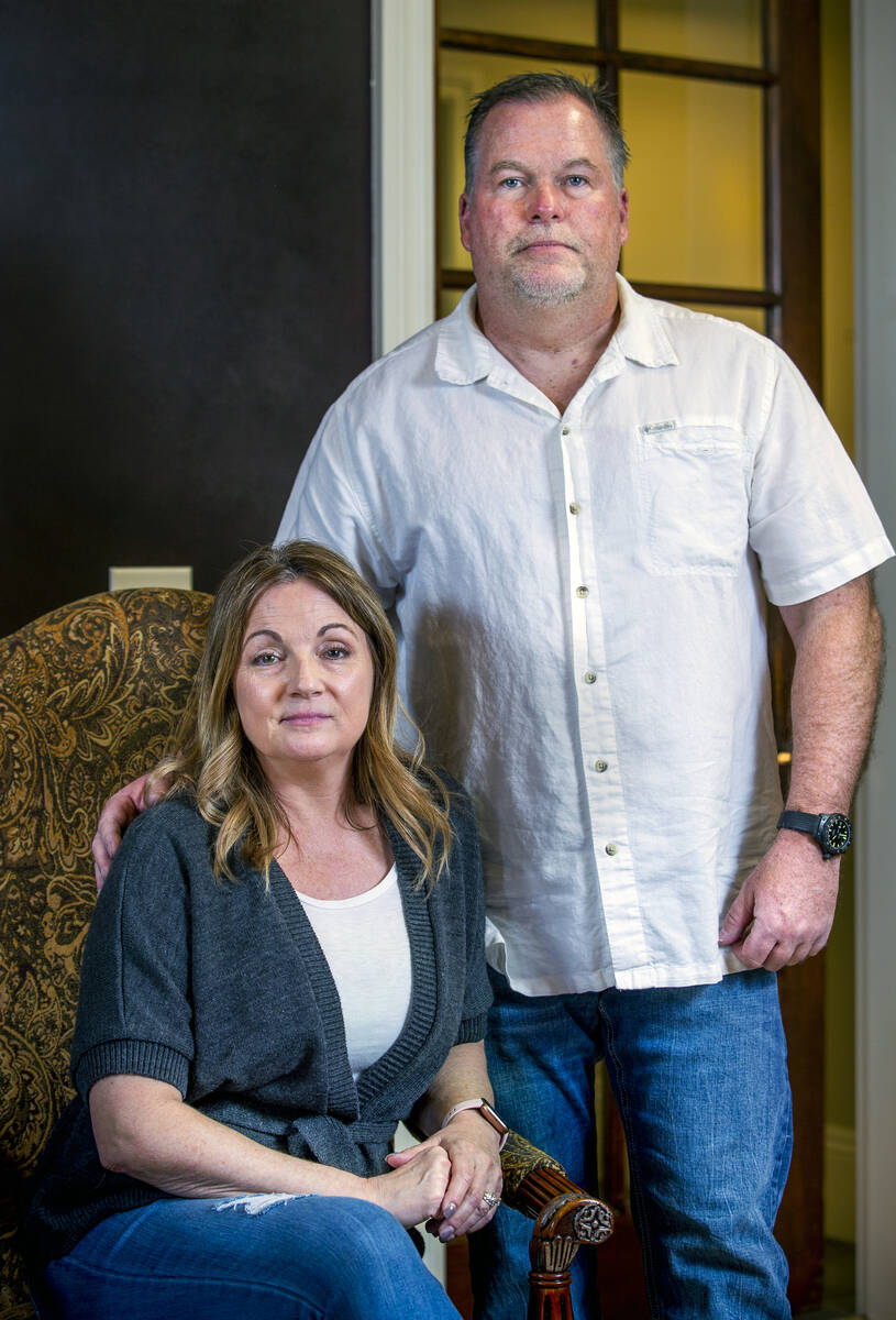 (From left) Tammara and Martin Slatsky at the Lloyd Baker Injury Attorneys office on Wednesday, ...