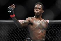 Nigeria's Israel Adesanya poses in this Feb. 10, 2019, file photo. (AP Photo/Andy Brownbill, File)